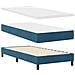 Letto Box Spring con Materasso Nero 100x200 cm in Velluto - Foto miniatura 1