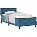 Letto Box Spring con Materasso Nero 100x200 cm in Velluto - Foto miniatura 3