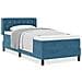 Letto Box Spring con Materasso Nero 100x200 cm in Velluto - Foto miniatura 4
