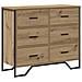 Cassettiera Rovere Artigianale 91x35.5x74.5 cm Legno compresso - Foto miniatura 1