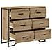 Cassettiera Rovere Artigianale 91x35.5x74.5 cm Legno compresso - Foto miniatura 5