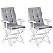 Set Di 2 Cuscini Schiena /seduta Maui Premium Grigio Chiaro - Foto miniatura 2