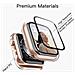 Custodia Protettiva Trasparente In Pc E Vetro Temperato Compatibile Con Apple Watch 4/5/6 40mm - Foto miniatura 3