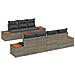 Set Divano da Giardino con cuscino 8 pcs Grigio Poly Rattan - Foto miniatura 1