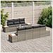 Set Divano da Giardino con cuscino 8 pcs Grigio Poly Rattan - Foto miniatura 3