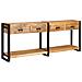 Tavolo consolle 2 pcs Marrone Legno massello di mango ruvido - Foto miniatura 1
