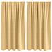 Tende con tende 2 pcs Beige 140x140cm Poliestere - Foto miniatura 1