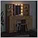 Set Tavolo da Trucco 3 pcs rovere artigianale Legno multistrato - Foto miniatura 4