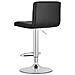 Sgabello girevole HAXU - Ecopelle nera con base cromata - Foto miniatura 4