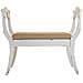 Sgabello Imbottita In Legno Bianco 90x45,5x78h - Foto miniatura 2