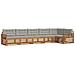 Set di divani da esterno 6 pcs Grigio Naturale e Chiaro - Foto miniatura 1