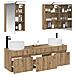 Set di Armadi da Bagno 5 pcs Rovere Artigianale - Foto miniatura 3