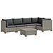 6 pz Set Lounge in Rattan con Cuscini GENDT Rattan naturale - Foto miniatura 1