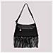 borsa a tracolla con frange e borchie NERO - Foto miniatura 4
