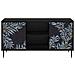 Mobile TV DOKKUM 102 x 33 x 51 cm Rovere Nero - Foto miniatura 4