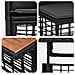 Set Divano da Giardino 9 pz Nero e Grigio scuro polyrattan - Foto miniatura 3