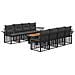 Set Divano da Giardino 9 pz Nero e Grigio scuro polyrattan - Foto miniatura 1
