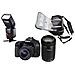 Eos 80d + Ef-s 18-55mm Stm + Ef-s 55-250mm Stm + Borsa Fotografica Professionale + Flash - Foto miniatura 1