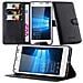 Custodia Compatibile Con Nokia Lumia 850 In Nero Carbone - Coperchio Protettiva Con Chiusura Magnetica, Funzione Stand E Tasca Per Le Carte - Foto miniatura 1