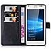 Custodia Compatibile Con Nokia Lumia 850 In Nero Carbone - Coperchio Protettiva Con Chiusura Magnetica, Funzione Stand E Tasca Per Le Carte - Foto miniatura 4