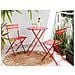 Set Da Balcone Rosso Con Tavolino E 2 Sedie Fiori - Foto miniatura 7