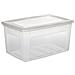 Set Di Contenitori Con Coperchio 3, 50 L, Impilabili, In Plastica Trasparente - Foto miniatura 5