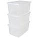 Set Di Contenitori Con Coperchio 3, 50 L, Impilabili, In Plastica Trasparente - Foto miniatura 1