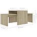 Set Tavolini Salotto Rovere Sonoma 100x48x40 cm Multistrato - Foto miniatura 7
