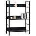 Scaffale Libri 3 Ripiani Nero 60x27,6x90,5 cm Legno Multistrato - Foto miniatura 4