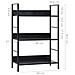 Scaffale Libri 3 Ripiani Nero 60x27,6x90,5 cm Legno Multistrato - Foto miniatura 7