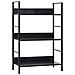 Scaffale Libri 3 Ripiani Nero 60x27,6x90,5 cm Legno Multistrato - Foto miniatura 1