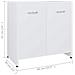 Armadio da Bagno Bianco 60x33x61 cm in Legno Multistrato - Foto miniatura 9