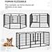 Recinto Modulare Per Cani Da Interno Ed Esterno In Metallo E Acciaio 8 Pannelli 79x100cm - Foto miniatura 2