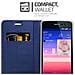 Custodia Compatibile Con Huawei P7 In Classy Blu Scuro - Coperchio Protettiva Con Chiusura Magnetica, Funzione Stand E Tasca Per Le Carte - Foto miniatura 4
