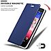 Custodia Compatibile Con Huawei P7 In Classy Blu Scuro - Coperchio Protettiva Con Chiusura Magnetica, Funzione Stand E Tasca Per Le Carte - Foto miniatura 7