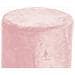 Pouf Salotto Camera Rotondo Imbottito Modello Cilindro Velvet In Tinta Unita Pouf Rosa Antico - Foto miniatura 4