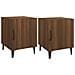 Comodini 2 Pz Rovere Marrone In Legno Multistrato - Foto miniatura 1
