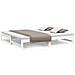 Dormeuse Estraibile Bianca 2x (100x200) cm Legno Massello Di Pino - Foto miniatura 2