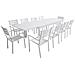 Veneziaset Di Mobili Da Giardino Estensibili In Alluminio 180/300 - Bianco - Foto miniatura 1
