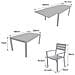 Veneziaset Di Mobili Da Giardino Estensibili In Alluminio 180/300 - Bianco - Foto miniatura 4