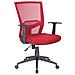 Sedia Da Ufficio Palmerston, Poltrona Direzionale A Rete Con Braccioli, Seduta Ergonomica Da Ufficio, 59x64h96/106 Cm, Rosso - Foto miniatura 1