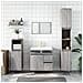 Armadietto Bagno Grigio Sonoma 30x30x190cm In Legno Multistrato - Foto miniatura 1