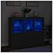 Credenze Con Luci Led 3 Pz Nere In Legno Multistrato - Foto miniatura 3