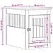 Gabbia Cani Da Arredamento Nera 55x80x68cm Legno Multistrato - Foto miniatura 2