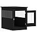 Gabbia Cani Da Arredamento Nera 55x80x68cm Legno Multistrato - Foto miniatura 7