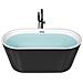 Vasca Da Bagno Freestanding Havana 150 X 75 Cm Nero /bianco - Foto miniatura 5