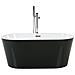 Vasca Da Bagno Freestanding Havana 150 X 75 Cm Nero /bianco - Foto miniatura 6