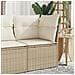 Divano Angolare Da Giardino Con Cuscini Beige In Polyrattan - Foto miniatura 8