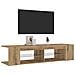 Mobile Porta TV con LED Artigianale 135x39x30 cm Truciolato - Foto miniatura 9