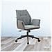 Poltrona Girevole Citra Con Rotelle In Retro Elephant E Seduta Grigia - Foto miniatura 1